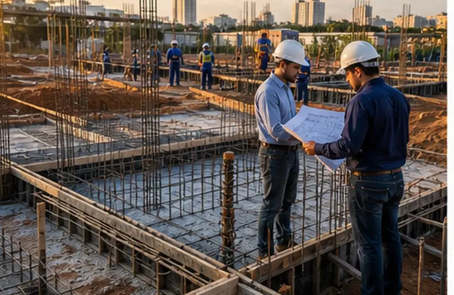Estrutura e fundação de obra